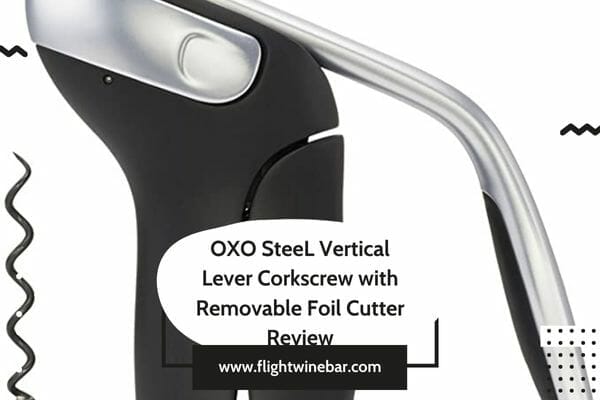 OXO SteeL Vertical Lever Corkscrew with Removable Foil Cutter