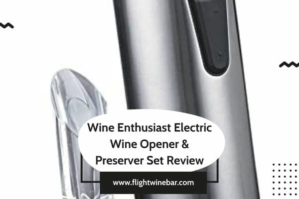 Wine Enthusiast Electric Wine Opener & Preserver Set