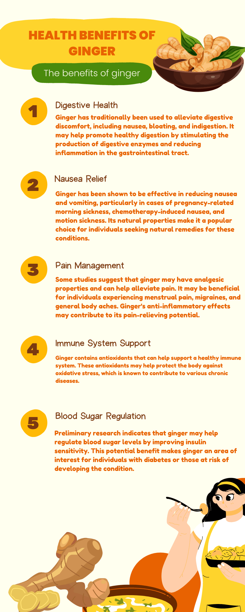 infographic - Health Benefits of Ginger