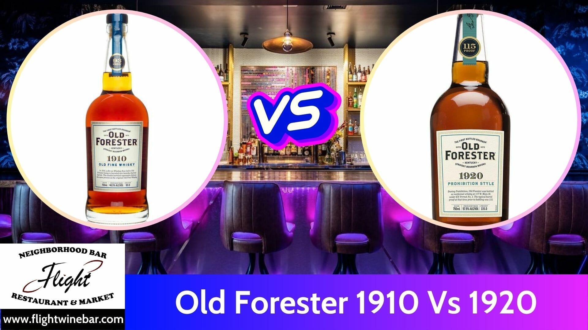 Old Forester 1910 Vs 1920