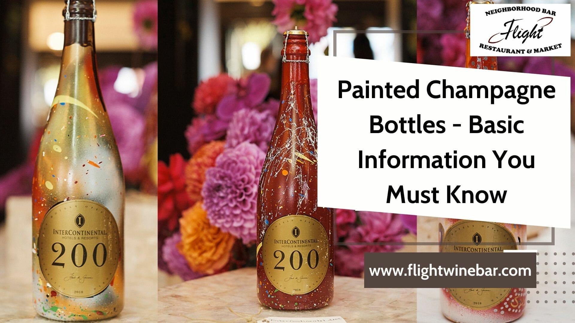 Painted Champagne Bottles